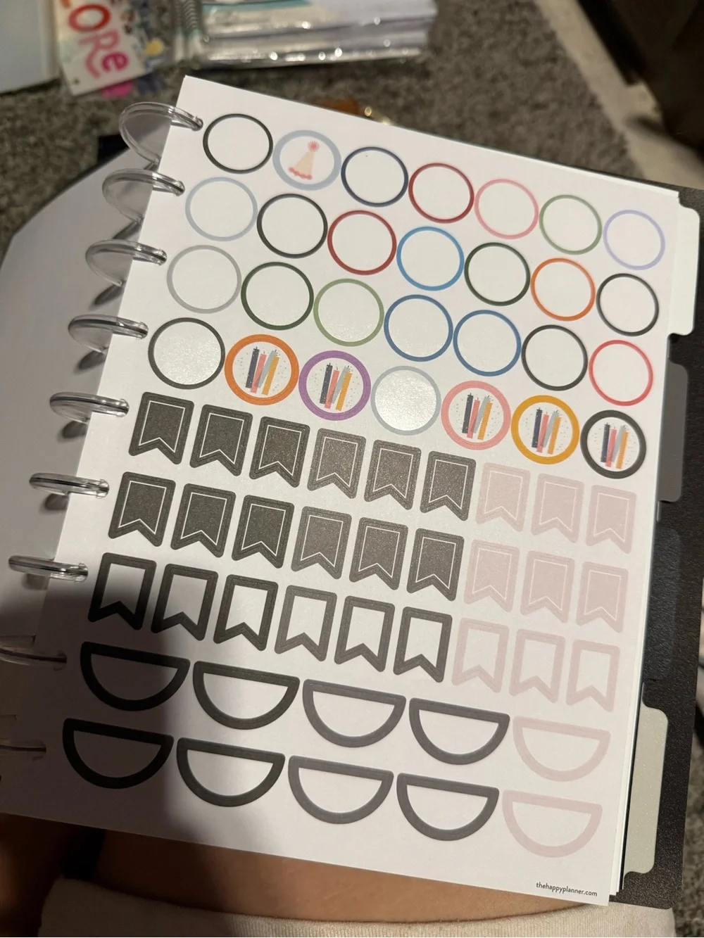 The Happy Planner notebook with dividers and paper